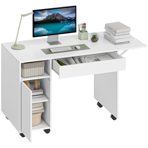 Homcom rollbarer computertisch - rollbarer,